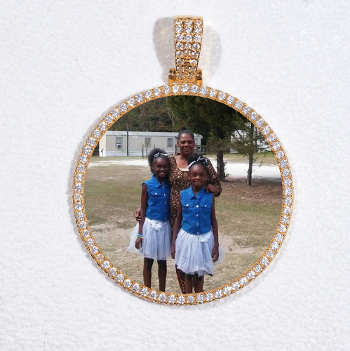 MEDIUM 3D CIRCLE CUSTOM PICTURE PENDANT