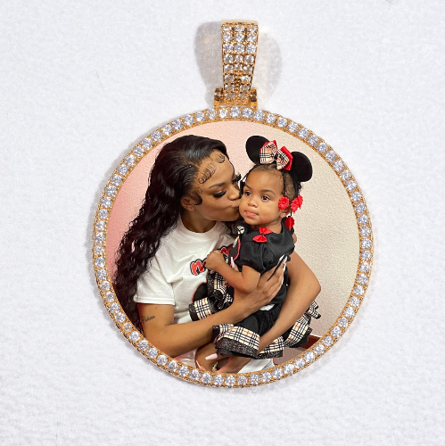 MEDIUM 3D CIRCLE CUSTOM PICTURE PENDANT