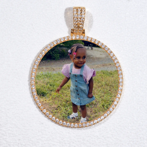 MEDIUM 3D CIRCLE CUSTOM PICTURE PENDANT