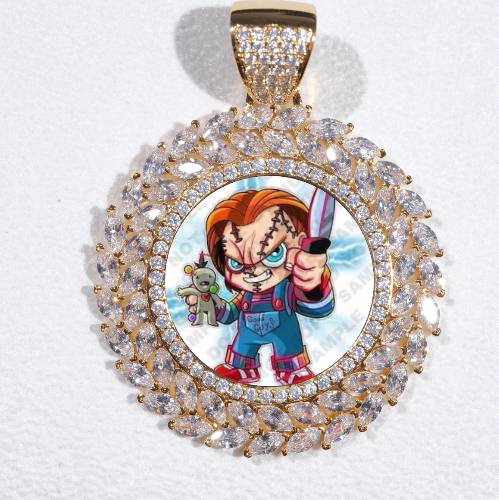 Large 3D Wheat Ear Custom Picture Pendant