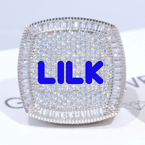 CUSTOM LETTER 3D ICED RING