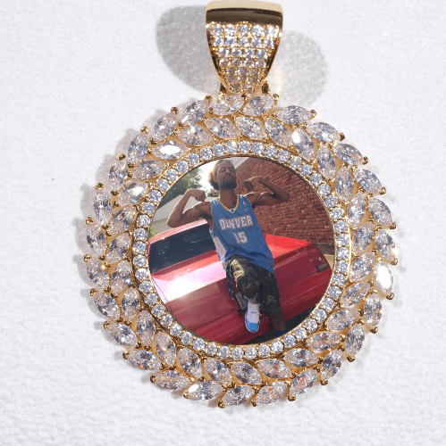 Large 3D Wheat Ear Custom Picture Pendant