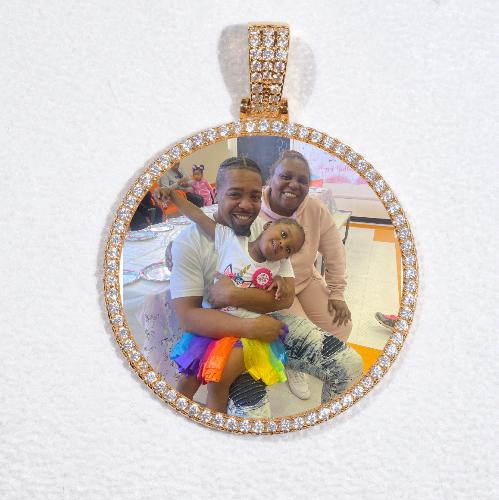 MEDIUM 3D CIRCLE CUSTOM PICTURE PENDANT