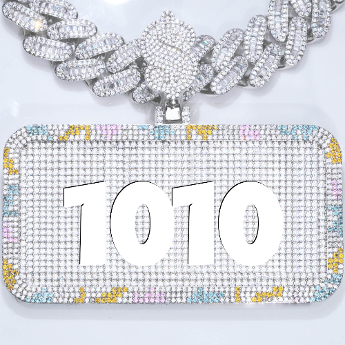 CUSTOM LETTER NECKLACE 3D COLORFUL SQUARE