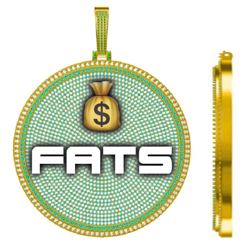 CUSTOM LETTER NECKLACE 3D BIG DISC