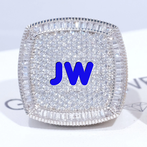 CUSTOM LETTER 3D ICED RING