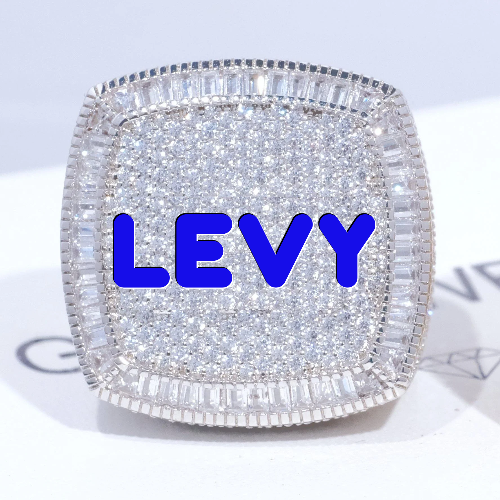 CUSTOM LETTER 3D ICED RING