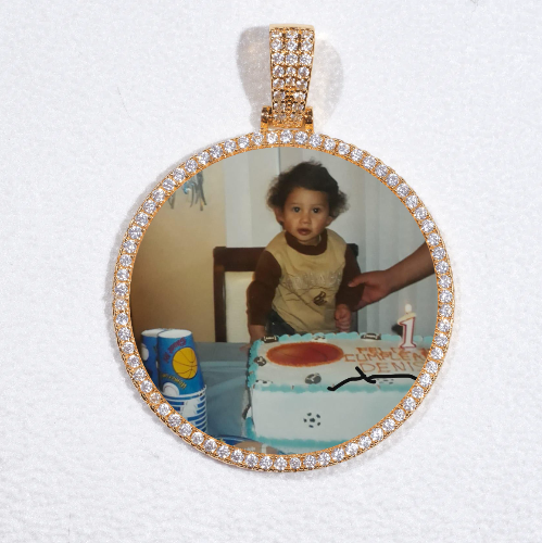 MEDIUM 3D CIRCLE CUSTOM PICTURE PENDANT