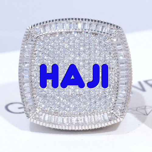 CUSTOM LETTER 3D ICED RING