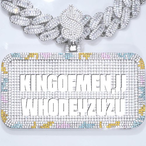 CUSTOM LETTER NECKLACE 3D COLORFUL SQUARE