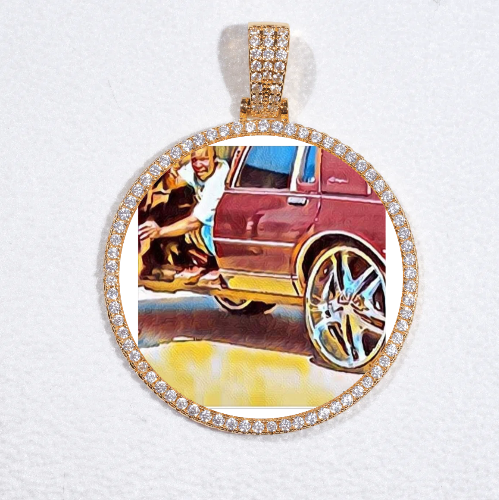 MEDIUM 3D CIRCLE CUSTOM PICTURE PENDANT
