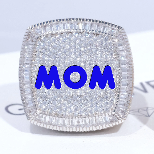 CUSTOM LETTER 3D ICED RING