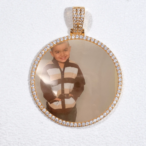 MEDIUM 3D CIRCLE CUSTOM PICTURE PENDANT