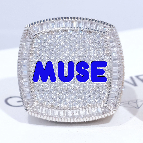 CUSTOM LETTER 3D ICED RING