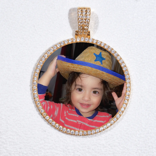 MEDIUM 3D CIRCLE CUSTOM PICTURE PENDANT
