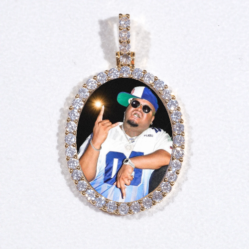3D Oval Custom Picture Pendant