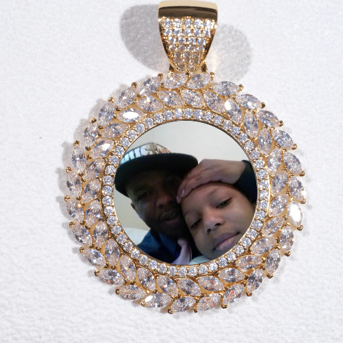 Large 3D Wheat Ear Custom Picture Pendant