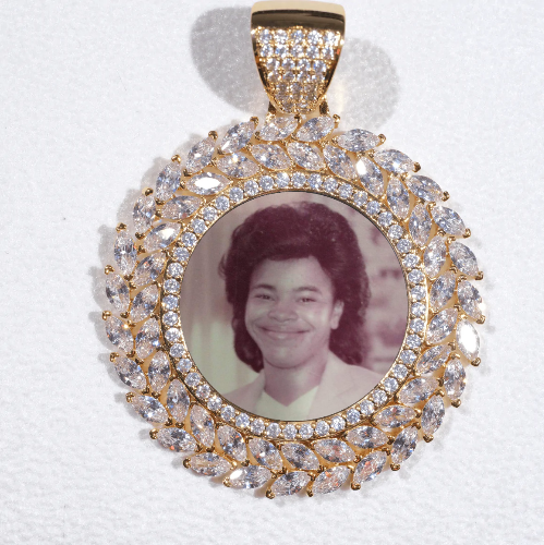 Large 3D Wheat Ear Custom Picture Pendant
