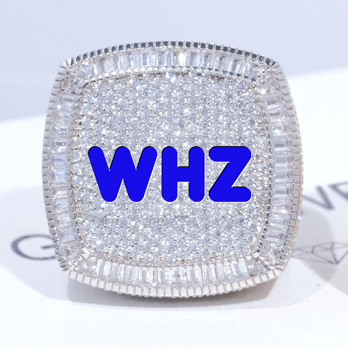 CUSTOM LETTER 3D ICED RING