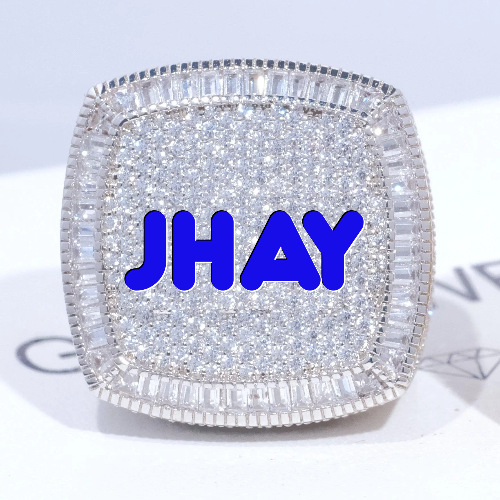 CUSTOM LETTER 3D ICED RING