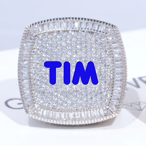 CUSTOM LETTER 3D ICED RING