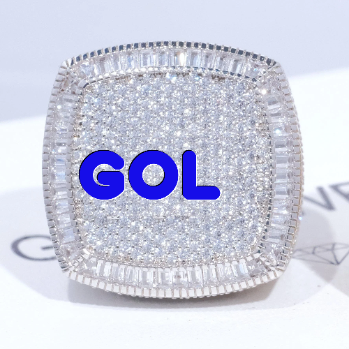 CUSTOM LETTER 3D ICED RING