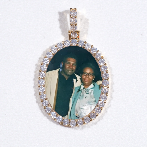 3D Oval Custom Picture Pendant