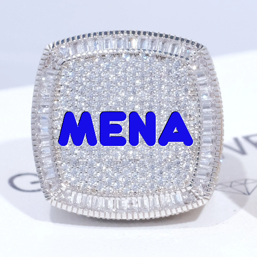 CUSTOM LETTER 3D ICED RING