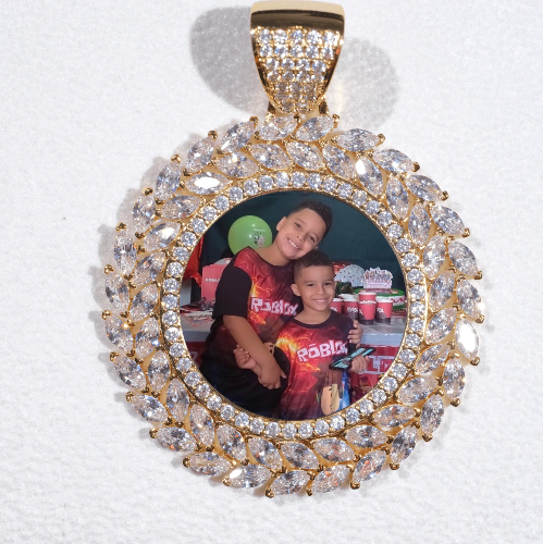 Large 3D Wheat Ear Custom Picture Pendant