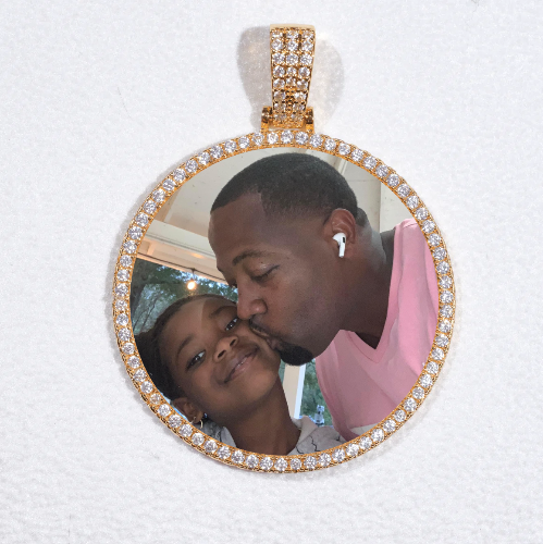 MEDIUM 3D CIRCLE CUSTOM PICTURE PENDANT
