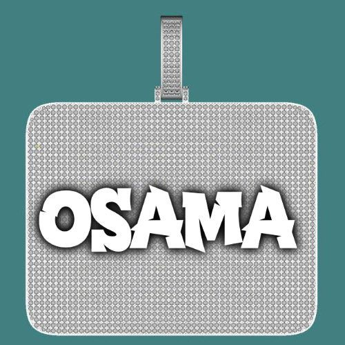 CUSTOM LETTER NECKLACE 3D BIG SQUARE