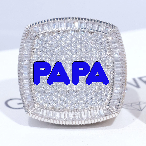 CUSTOM LETTER 3D ICED RING