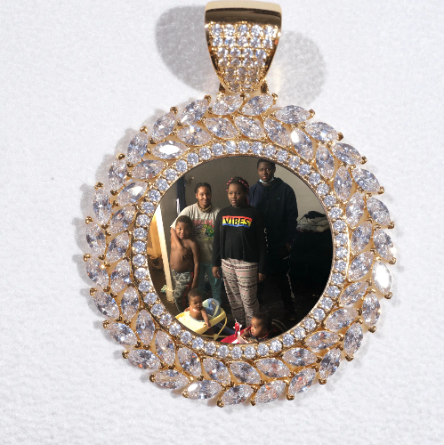 Large 3D Wheat Ear Custom Picture Pendant