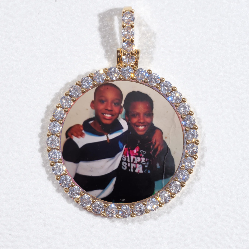 3D CIRCLE CUSTOM PICTURE PENDANT SMALL SIZE
