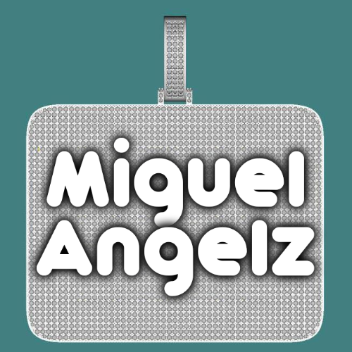 CUSTOM LETTER NECKLACE 3D BIG SQUARE