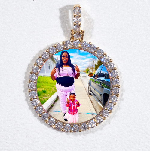 3D CIRCLE CUSTOM PICTURE PENDANT SMALL SIZE