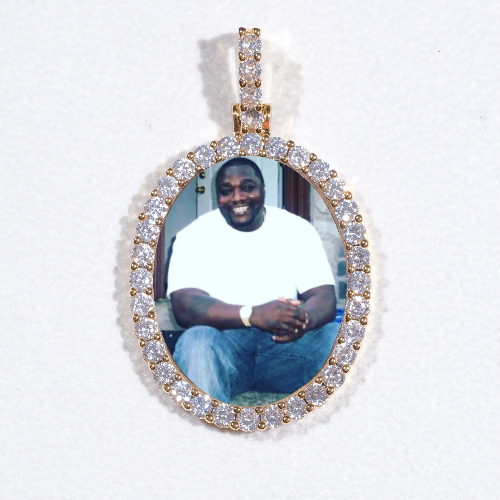 3D Oval Custom Picture Pendant