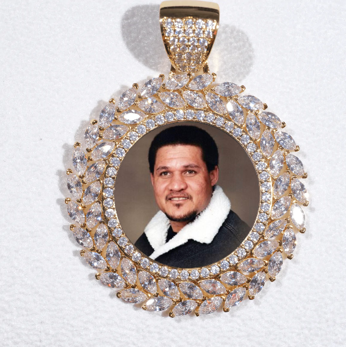 Large 3D Wheat Ear Custom Picture Pendant