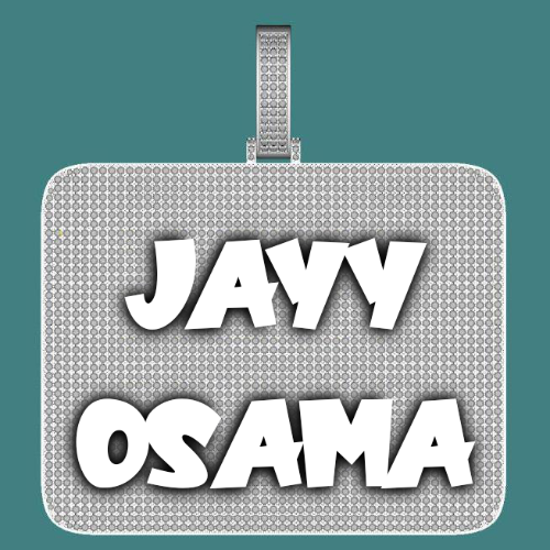 CUSTOM LETTER NECKLACE 3D BIG SQUARE