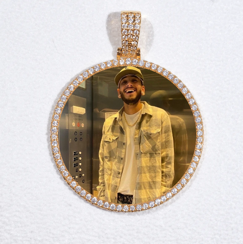 MEDIUM 3D CIRCLE CUSTOM PICTURE PENDANT
