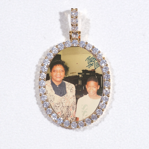 3D Oval Custom Picture Pendant