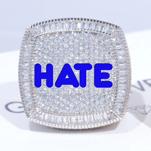 CUSTOM LETTER 3D ICED RING