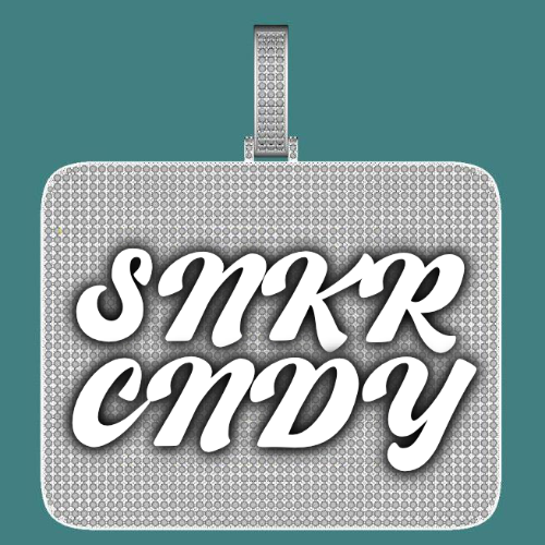 CUSTOM LETTER NECKLACE 3D BIG SQUARE