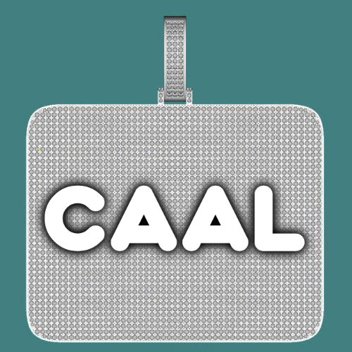 CUSTOM LETTER NECKLACE 3D BIG SQUARE