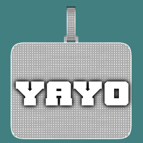 CUSTOM LETTER NECKLACE 3D BIG SQUARE
