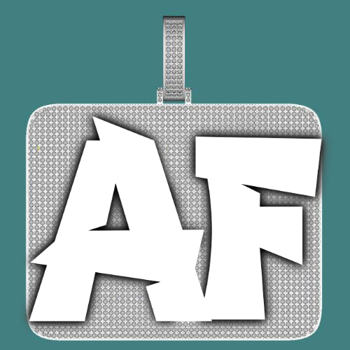CUSTOM LETTER NECKLACE 3D BIG SQUARE
