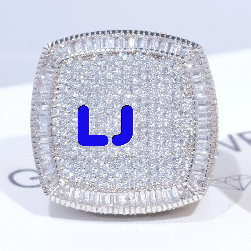 CUSTOM LETTER 3D ICED RING