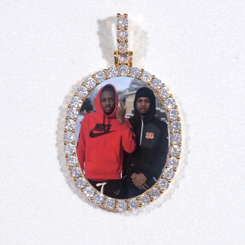 3D Oval Custom Picture Pendant