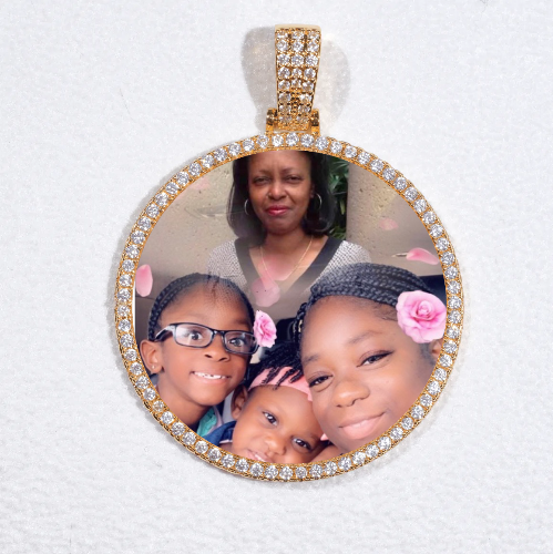 MEDIUM 3D CIRCLE CUSTOM PICTURE PENDANT