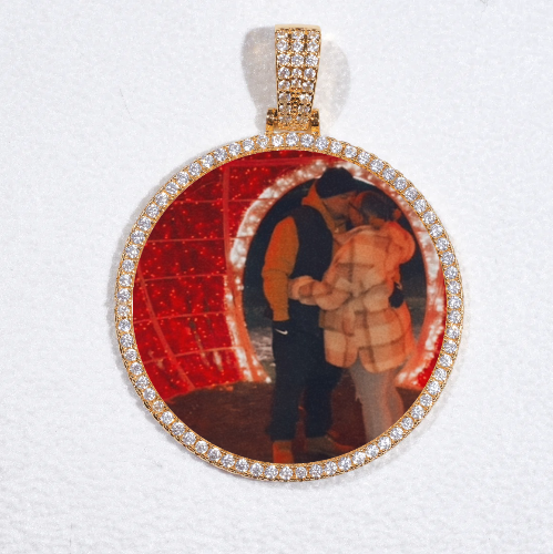 MEDIUM 3D CIRCLE CUSTOM PICTURE PENDANT
